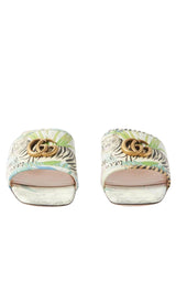 Tiger-print Leather Slides Gucci