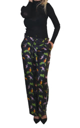 Toucan Print Pyjama Silk Pants Gucci