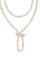 White Faux Pearls Necklace Gucci