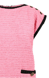 Wool Blend Pink Shift Dress Gucci