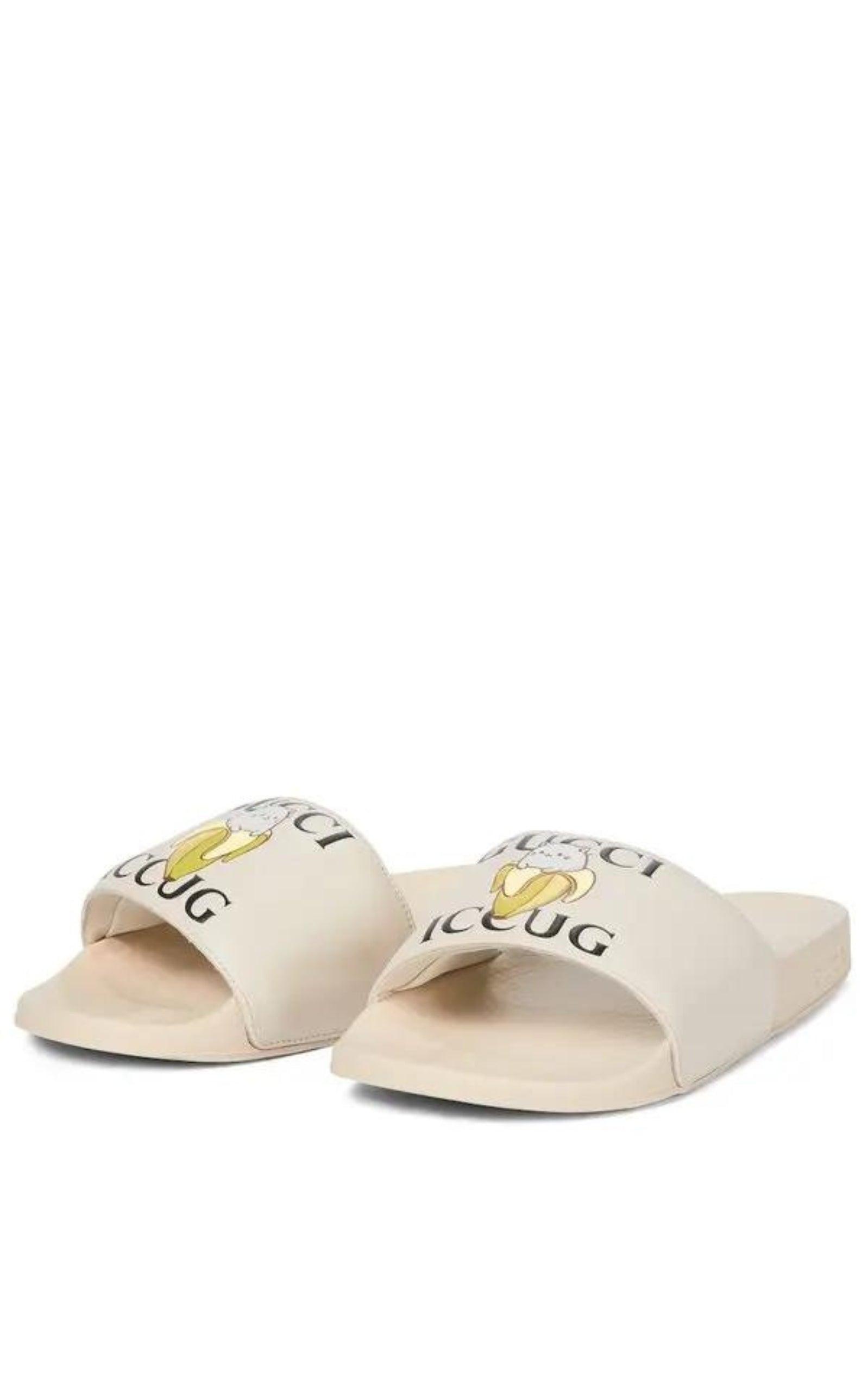 X Bananya Logo-print Open-toe Slides Gucci