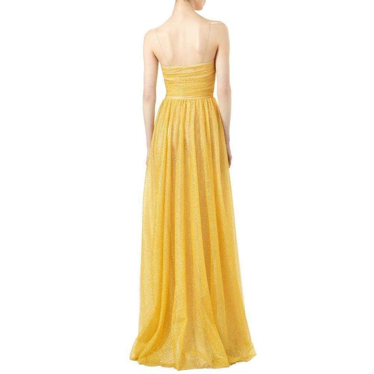 Gucci Yellow Glitter Tulle Gown