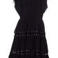 Lace Up Panel Black Cotton Dress Jean Paul Gaultier