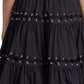 Lace Up Panel Black Cotton Dress Jean Paul Gaultier