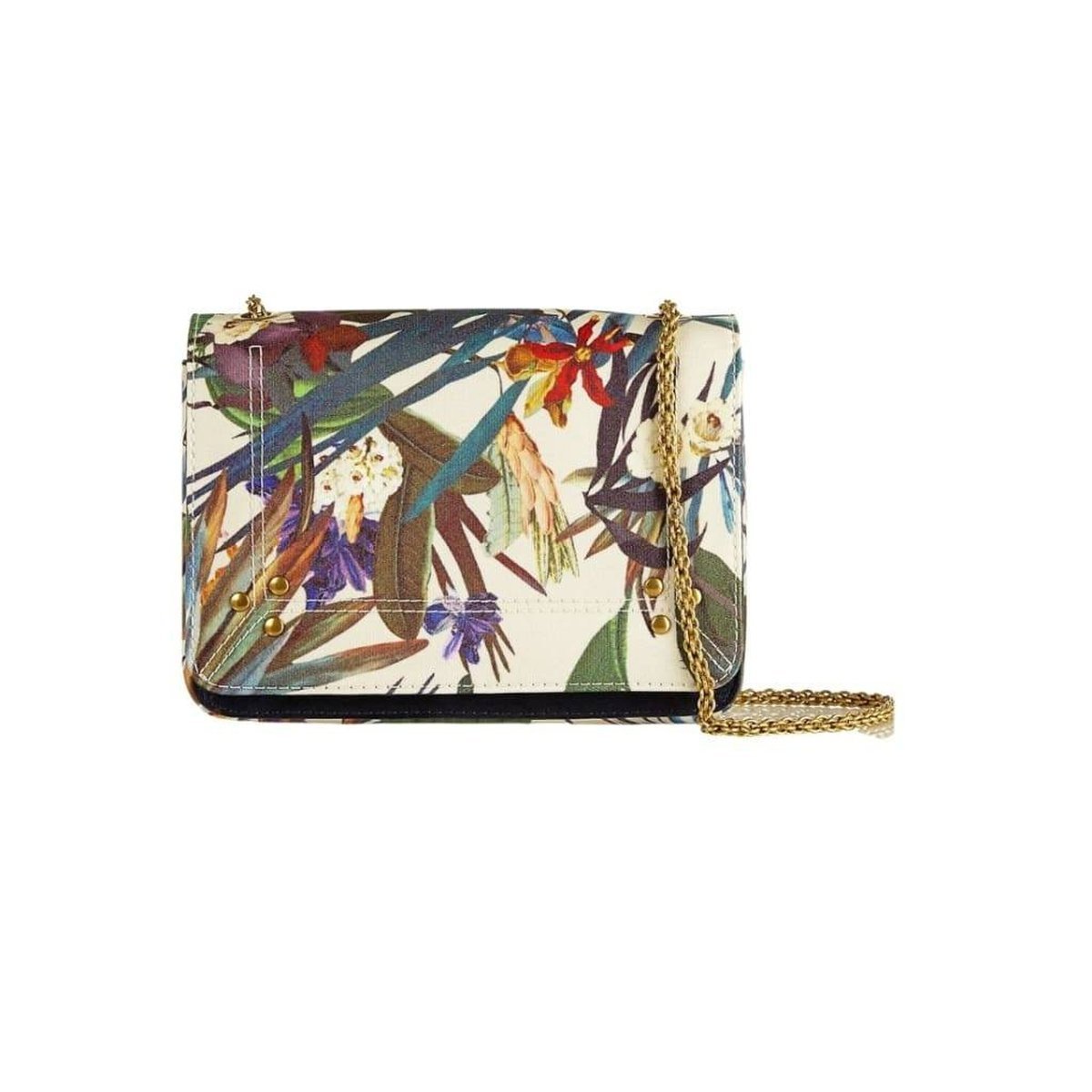 Jerome Dreyfuss Eliot Printed Brushed-Satin And Suede Shoulder Bag