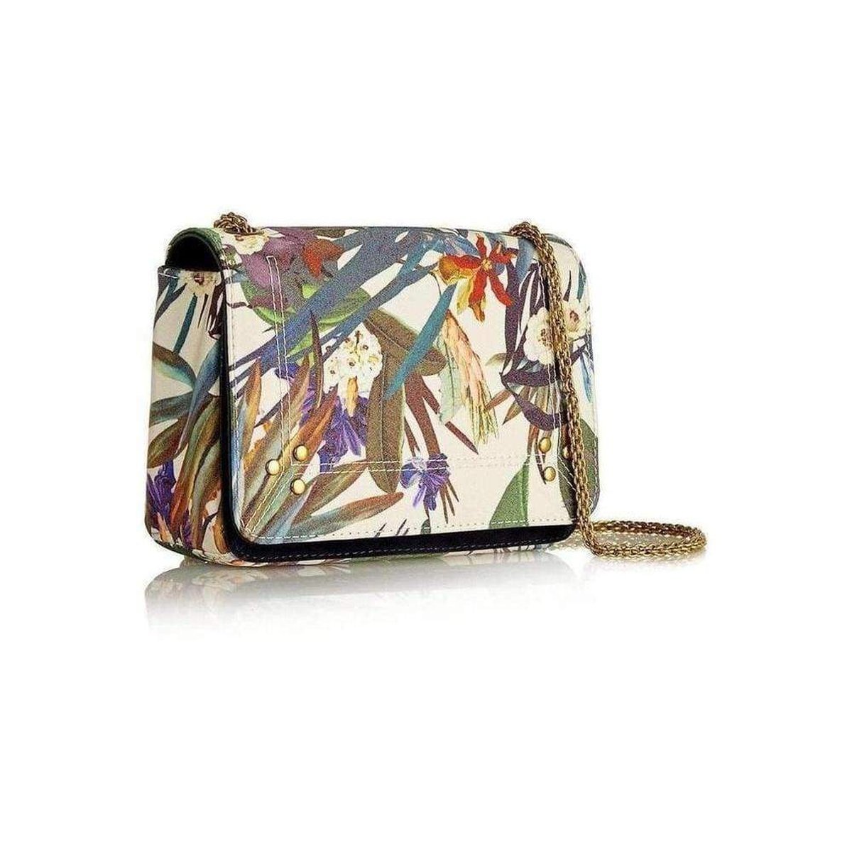 Jerome Dreyfuss Eliot Printed Brushed-Satin And Suede Shoulder Bag