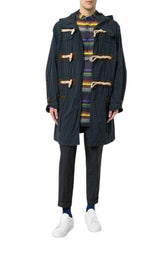 Kolor Blue Oversized Duffle Coat Kolor