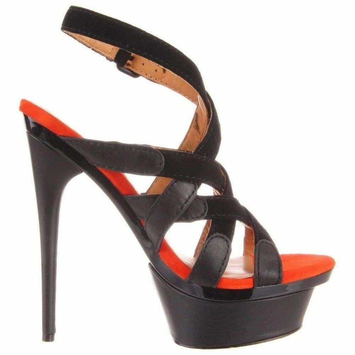 L.A.M.B. L.A.M.B. Elegant 'Imoden' Black High Heel Caged Sandals