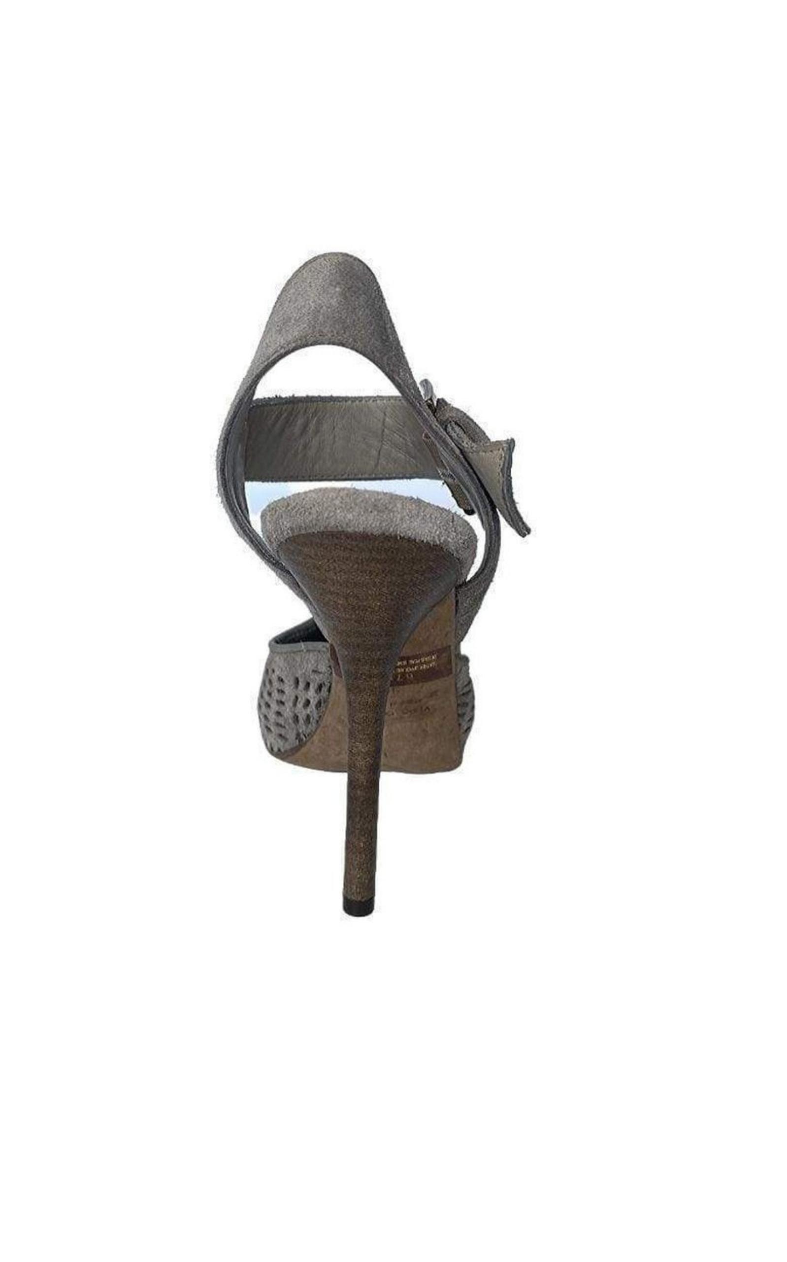 Latitude Femme Laser Cutout Leather Sandal Shoes