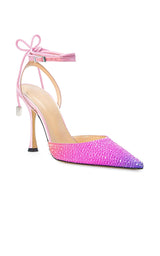 Crystal-embellished Ombre Satin Pumps MACH & MACH