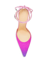 Crystal-embellished Ombre Satin Pumps MACH & MACH