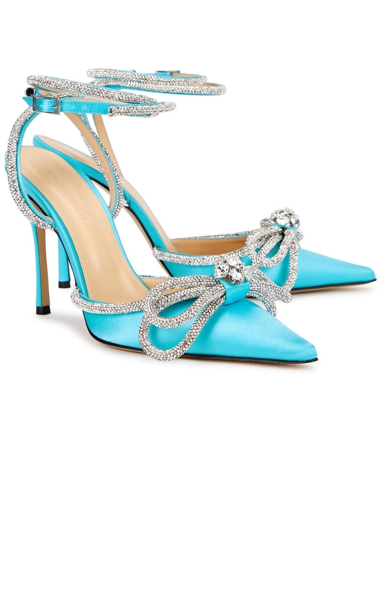 Crystal-embellished Satin Pumps MACH & MACH