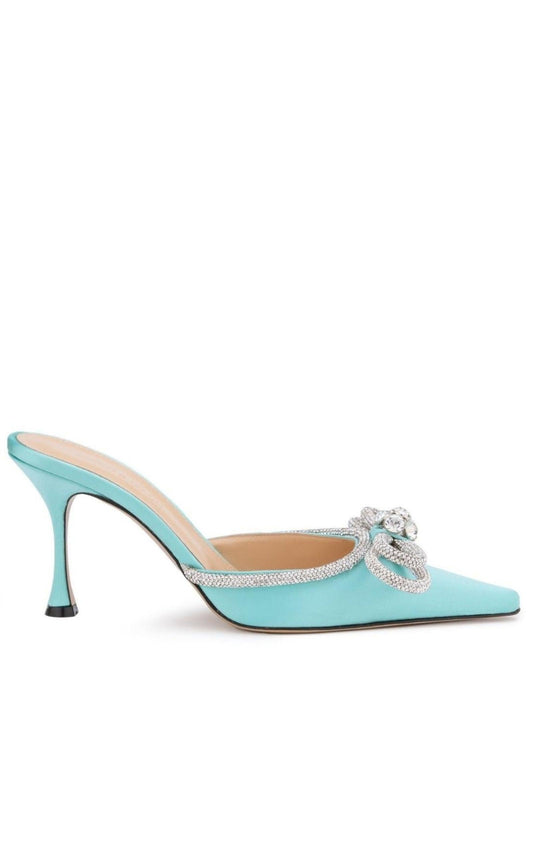 Double Bow Satin Mules MACH & MACH