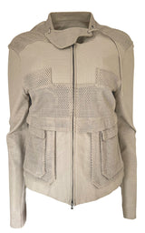 Perforated Leather Jacket MAX AZRIA