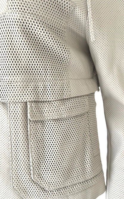 Perforated Leather Jacket MAX AZRIA