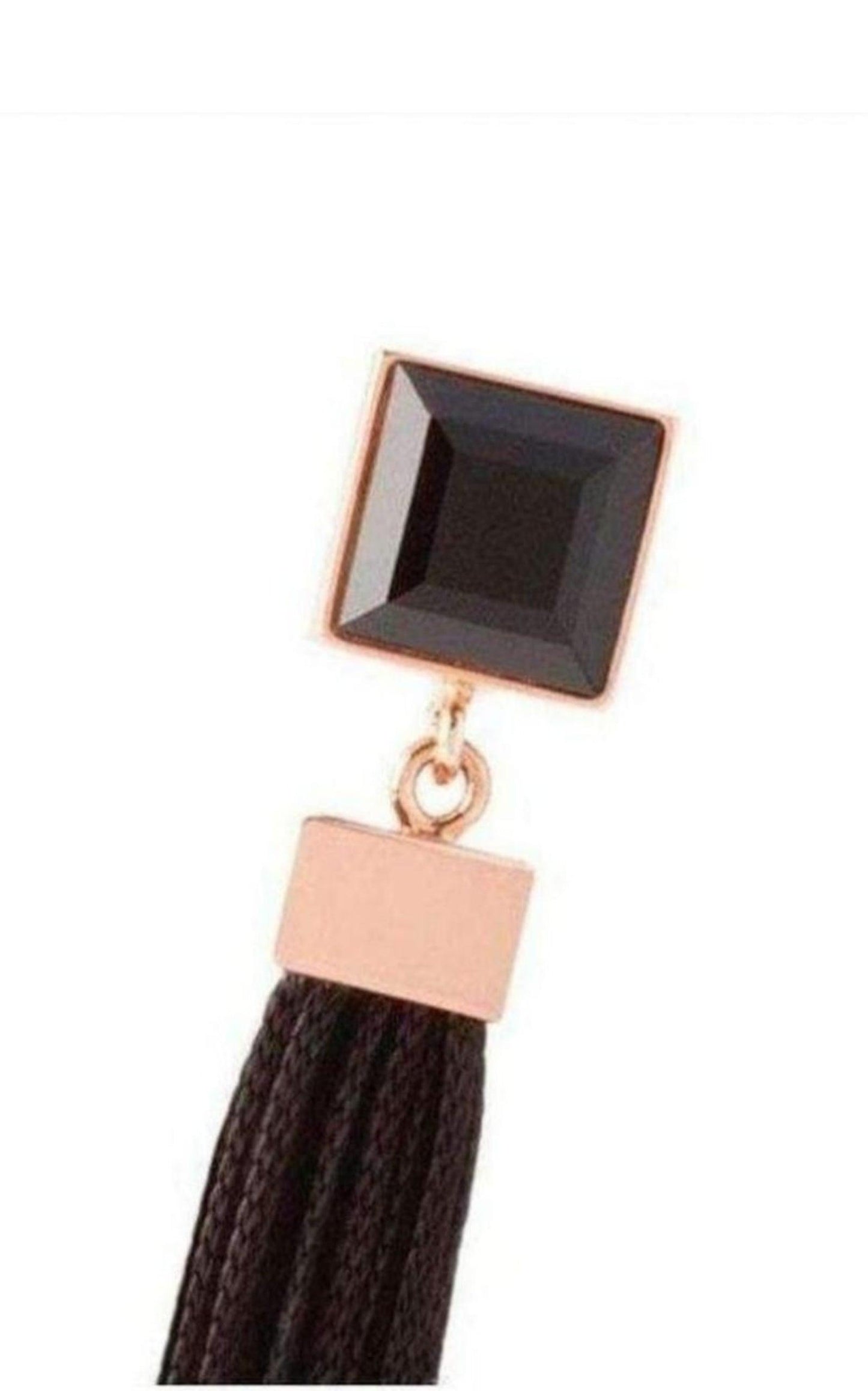 Fay Rose Gold Fringes Crystal Earrings May Moma