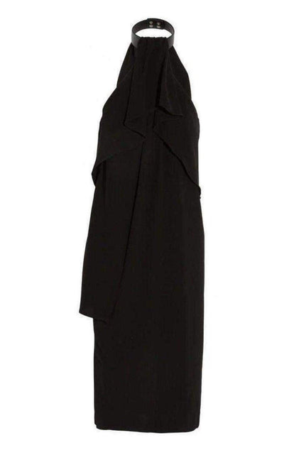 Ruffled Halterneck Crepe Dress McQ - Alexander McQueen