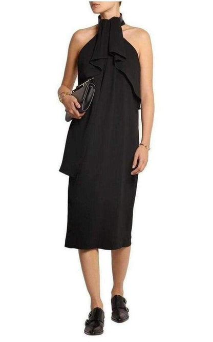 Ruffled Halterneck Crepe Dress McQ - Alexander McQueen