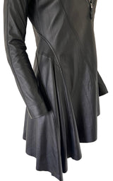 Runway Leather Dress Zip Closure Mugler