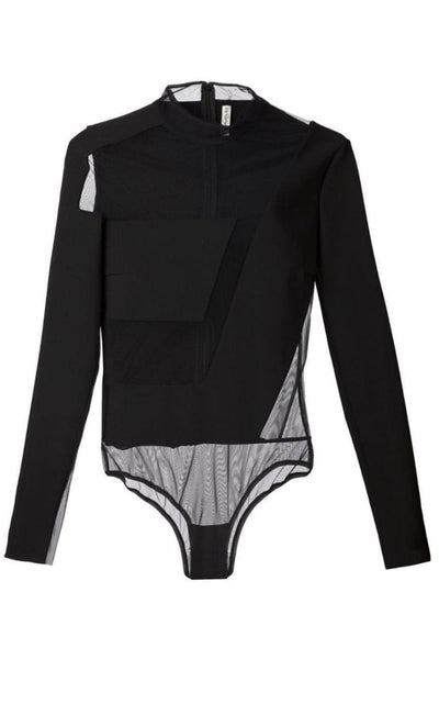 Sheer Panel Bodysuit Mugler