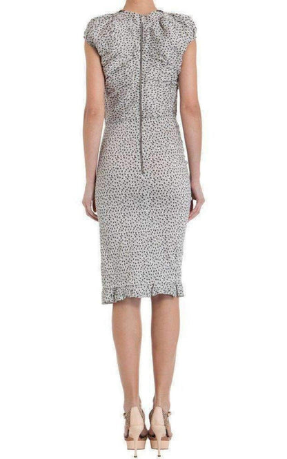 Linen Cap Sleeve Scoop Neckline Sheath Dress Nina Ricci