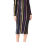 Long Sleeve Sequin Embellished Knit Bayadere Dress Nina Ricci