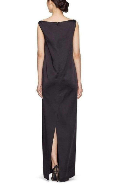 Sleeveless Black Satin Maxi Gown Nina Ricci