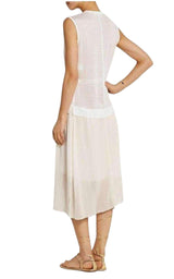 White Wool & Silk Dress Nina Ricci