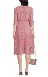 Floral Guipure Lace Dress Oscar de la Renta