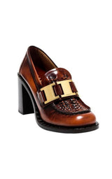 Leather Loafer Pumps Prada