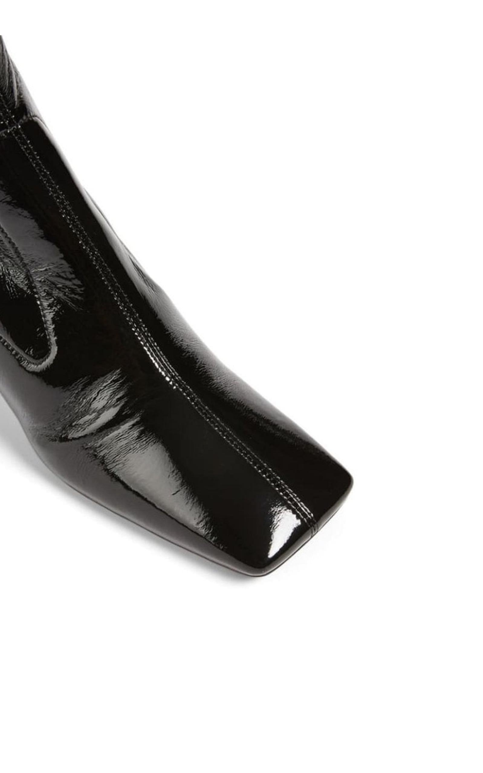 Тechnical Patent Leather Ankle Boots Prada