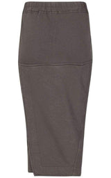 Cotton Pillar Grey Skirt Rick Owens