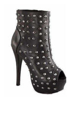 Rock & Republic Black Gabriel Studded Platform Booties Rock & Republic