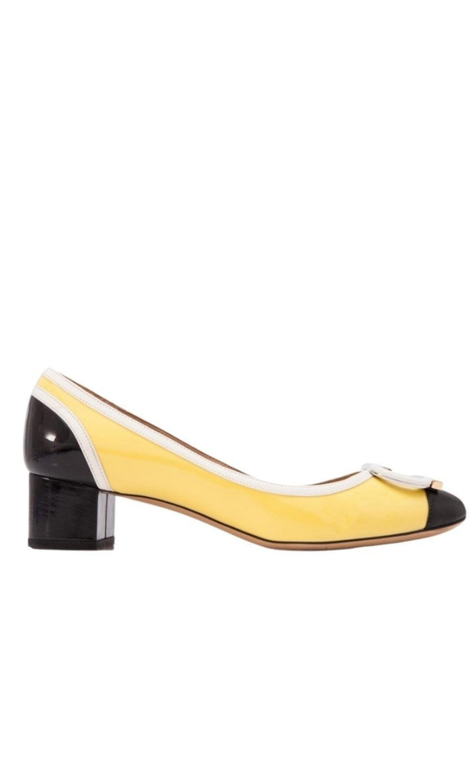 Patent Leather Gwen Block Heel Pumps Salvatore Ferragamo