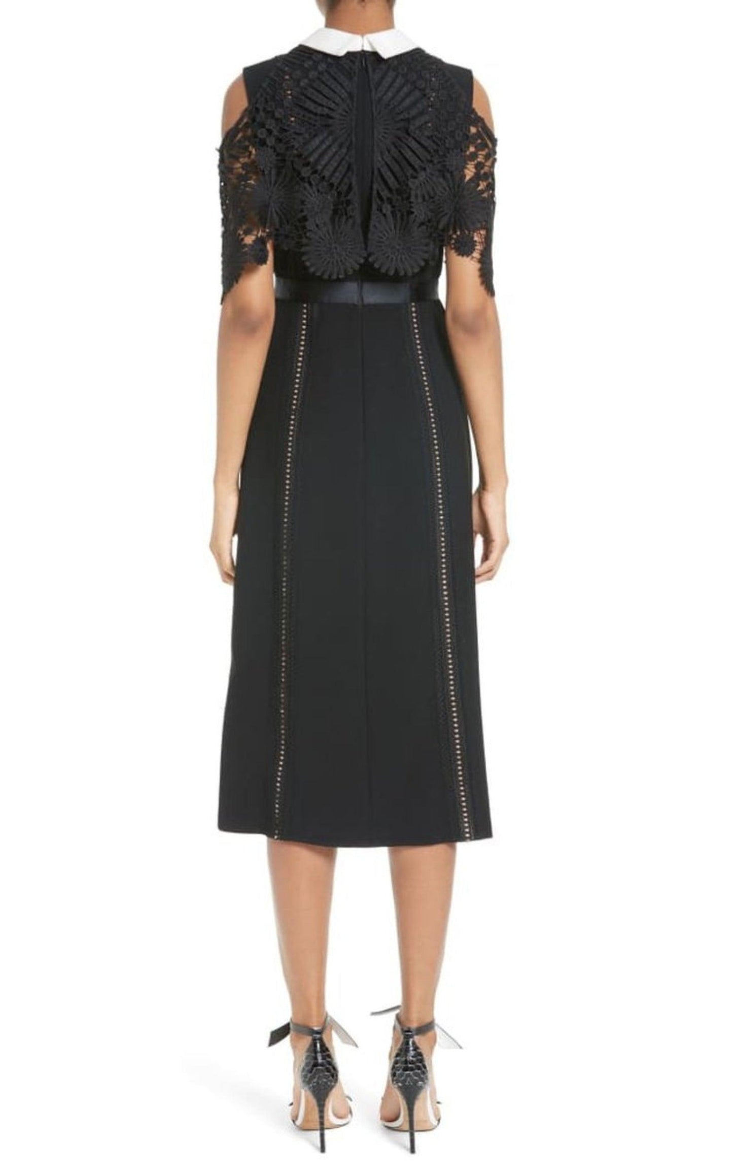 Hinkley Cold Shoulder Midi Dress Self-Portrait