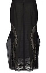 Perforated A-Line Black Skirt Stella McCartney