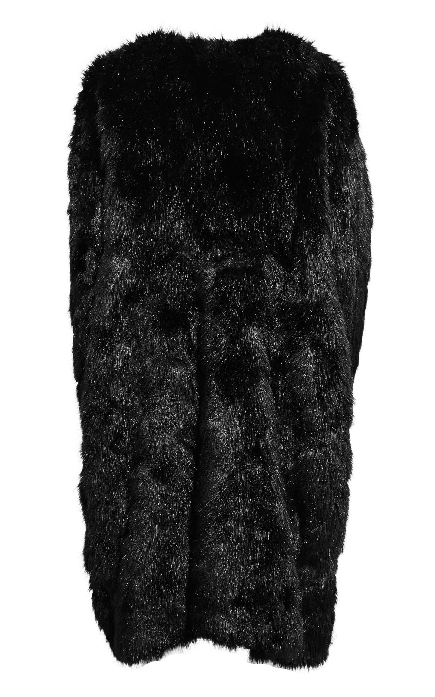 Tiger in the Rain Black Oversized Faux Fur Coat - Runway Catalog