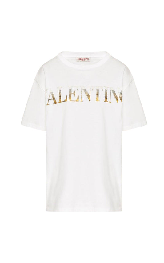 Ombre Sequin Logo T-Shirt Valentino