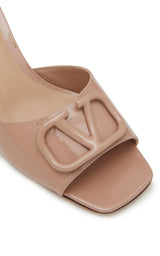 Valentino Vlogo Signature Patent Leather Slide - Runway Catalog