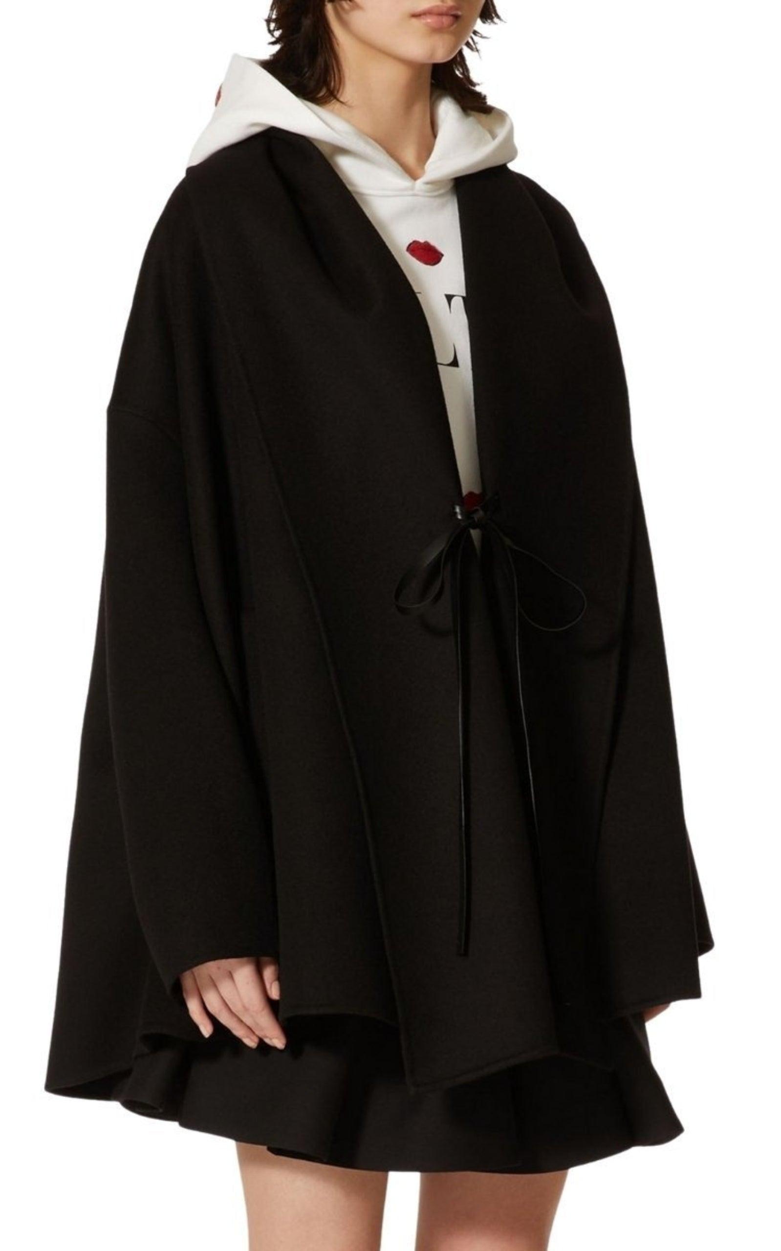 Wool-Cashmere Cape Coat Valentino