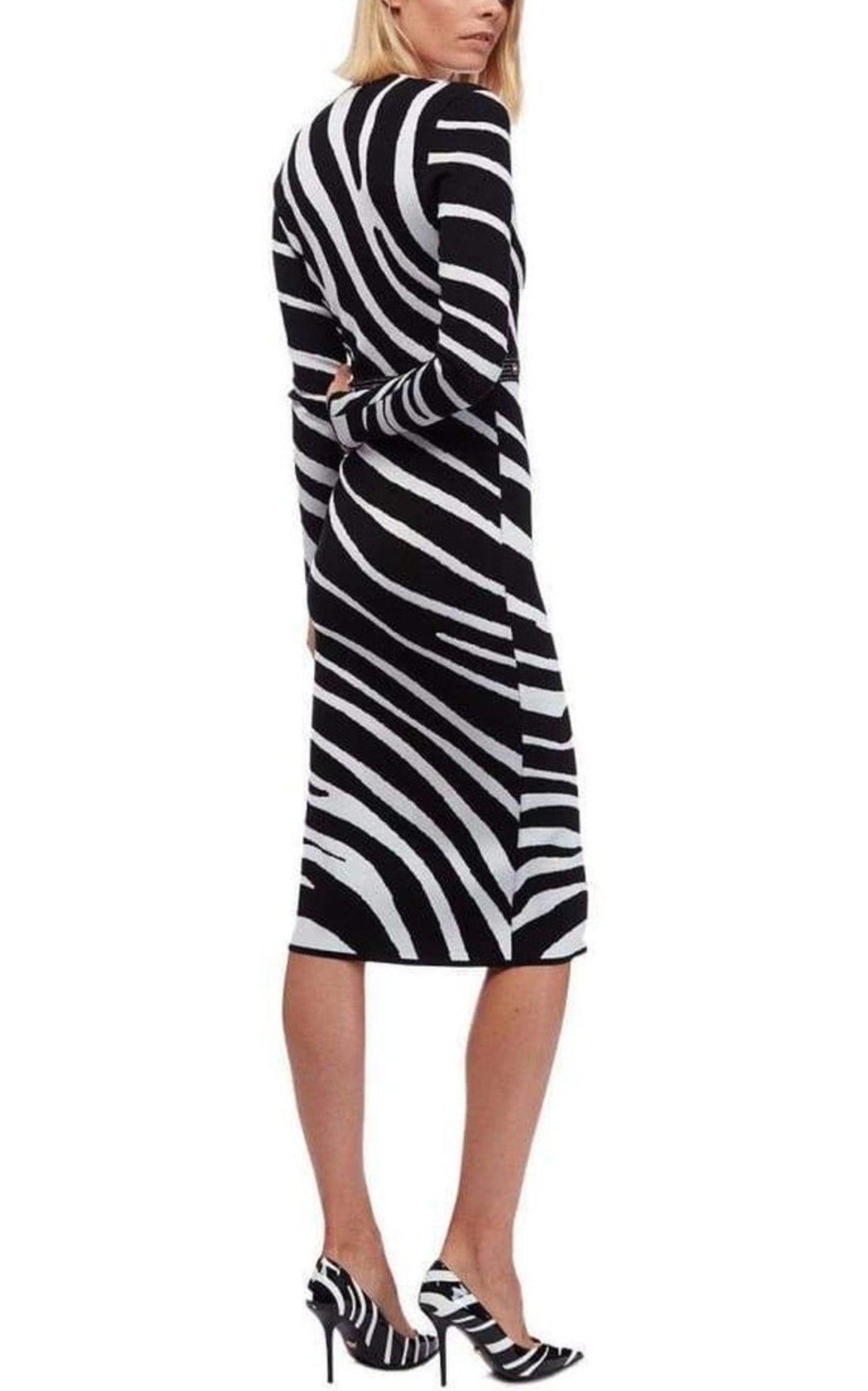 Zebra Print Sweater Dress Versace