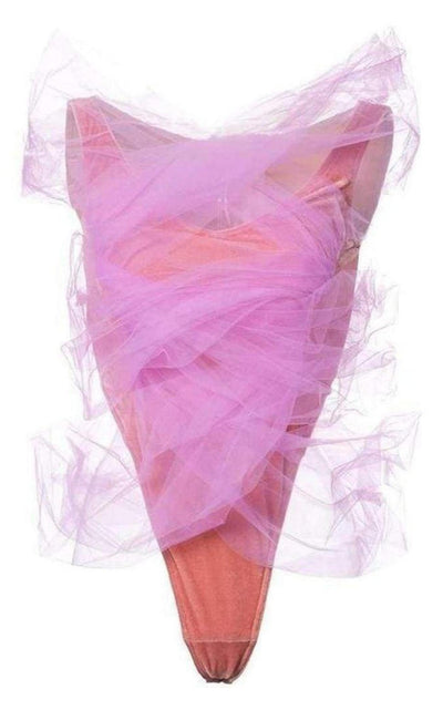 Pink Tulle Layer Second Skin Bodysuit Y/Project